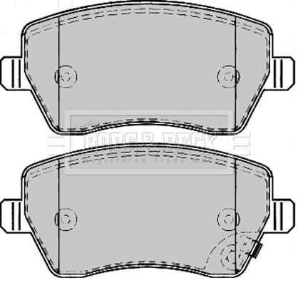BORG & BECK Комплект тормозных колодок, дисковый тормоз BBP2166
